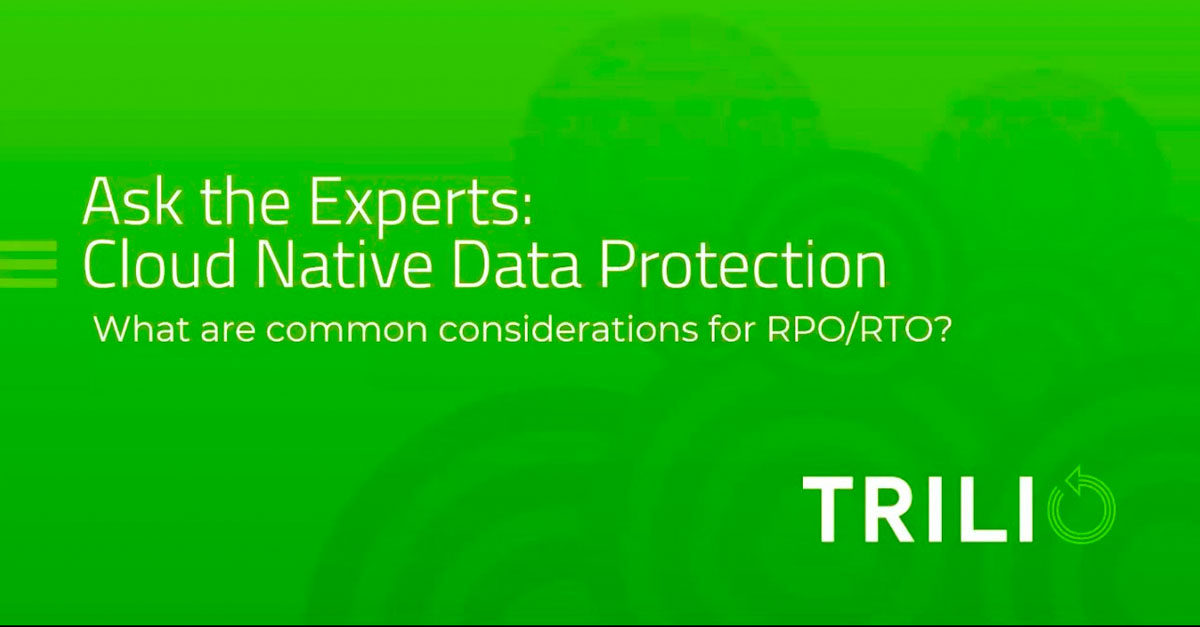 What are common considerations for RPO/RTO?