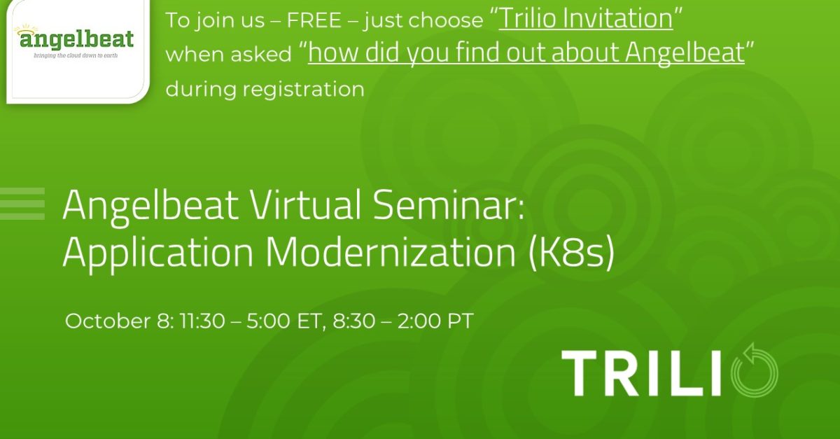 Angelbeat Virtual Seminar: Application Modernization (K8s) | 8 Oct 2020