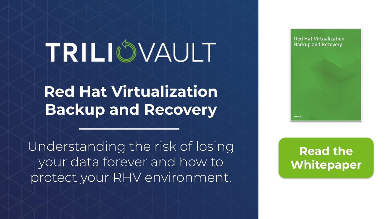 red hat virtualization backup