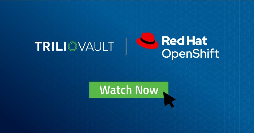 A header image of blue color with Triliovault and RedHat OpenShift logo.