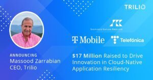 A header image for the blog that announced Massood Zarrabian as CEO. It also talks about how Trilio Raised $17M and Appoints Massood Zarrabian as CEO.
