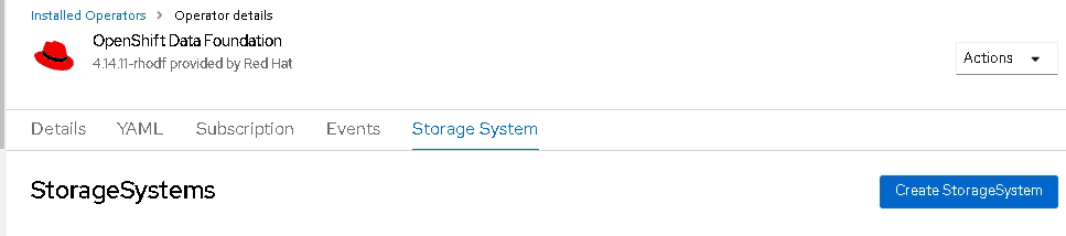 Creating an ODF storage system