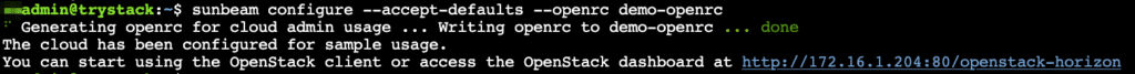 Gather the login information from the demo-openrc file using the cat command: