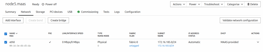 Cloud node network configuration