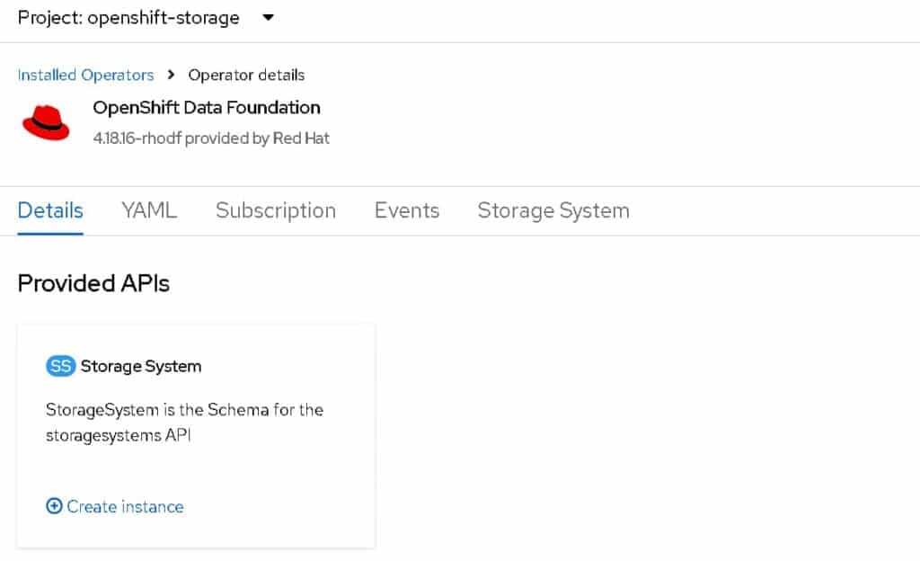 Storage system creation