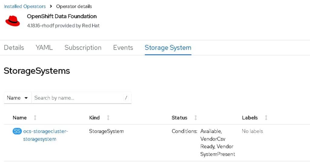 Successful ODF cluster creation