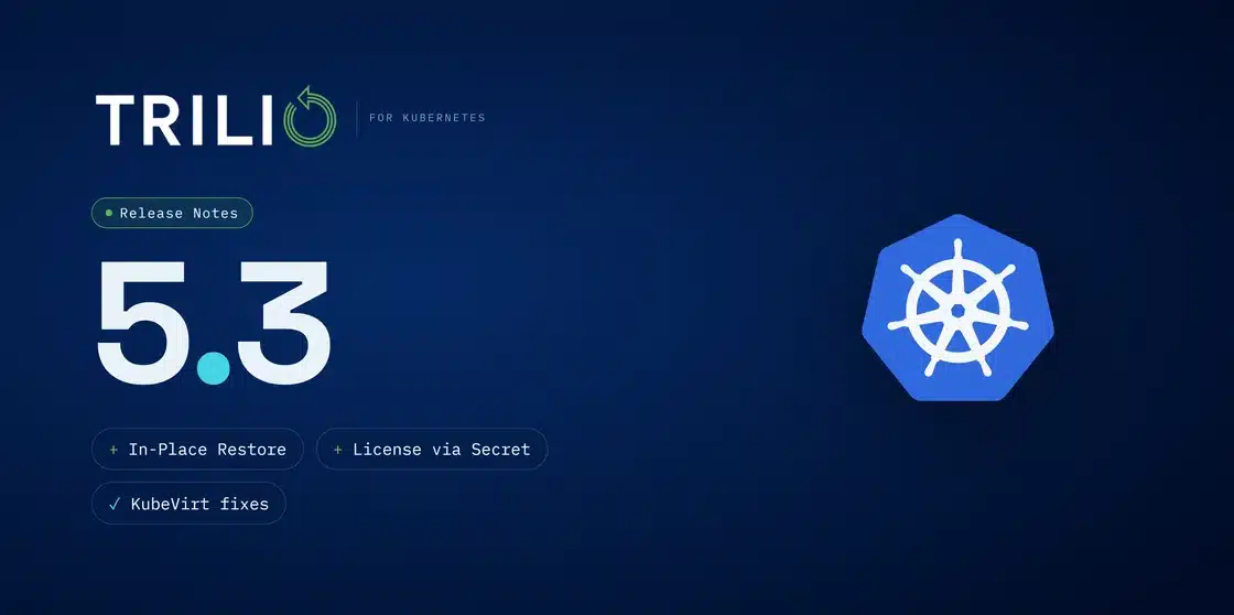 Trilio for Kubernetes v5.3 Release